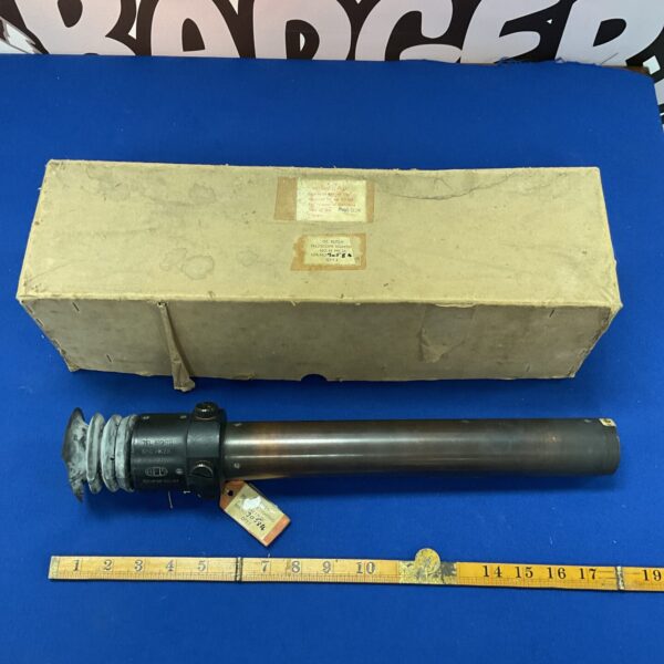 OS 822 GA telescopic sight in original box, vintage military optics.