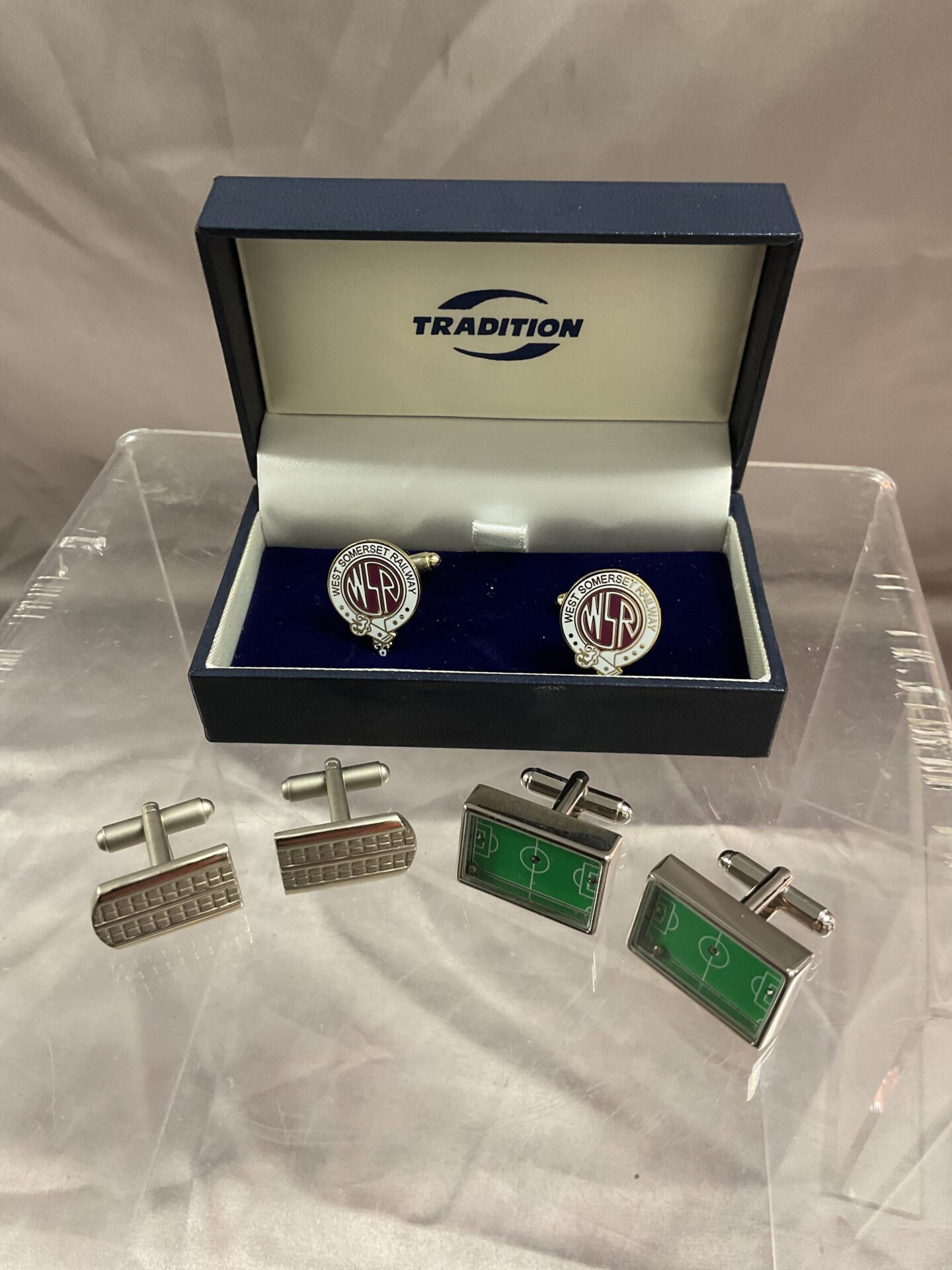676 Three pairs Cufflinks Inc west Somerset railway
