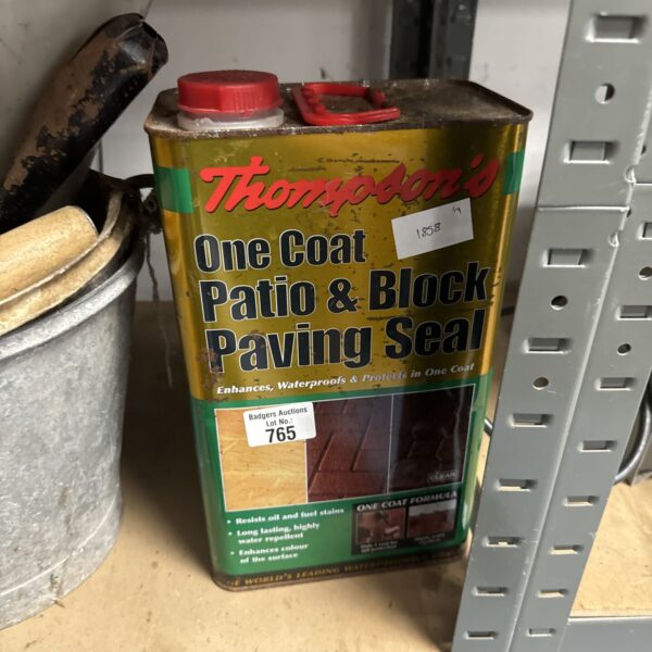 Full tin of Thompson's One Coat Paving Seal for garden protection