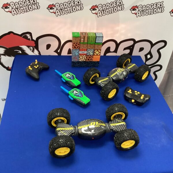 Ultimatex RC car set with two remote control cars and remotes.