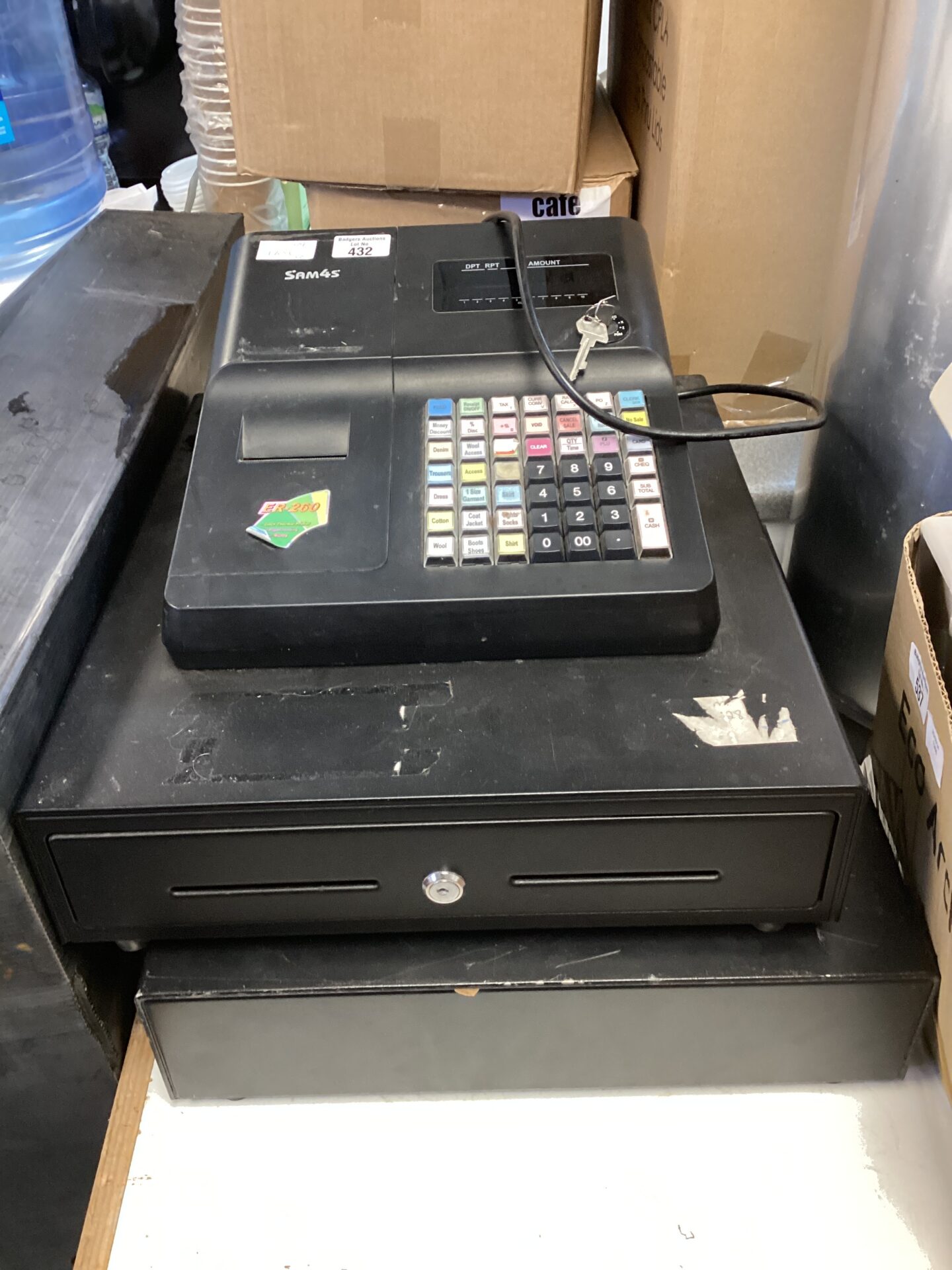 433 Sam4s cash register with spare cash drawer