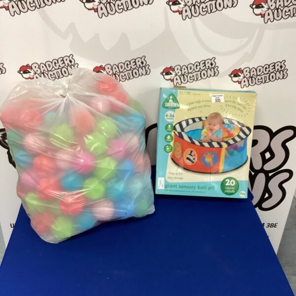 Colourful Elc ball pit filled with plastic balls for baby sensory play.
