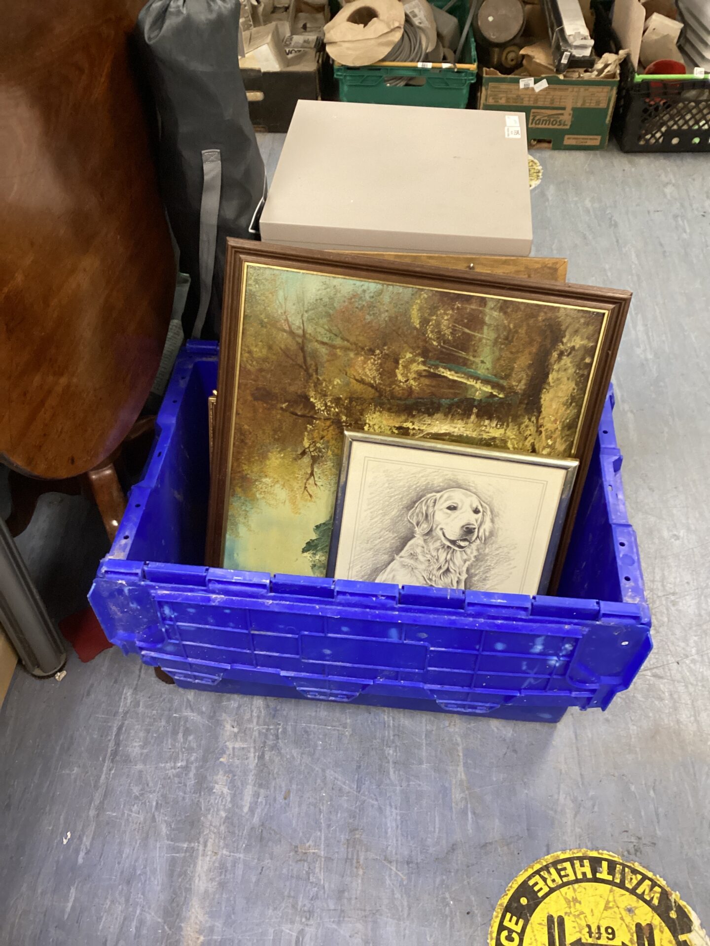 547 Box of mixed artwork