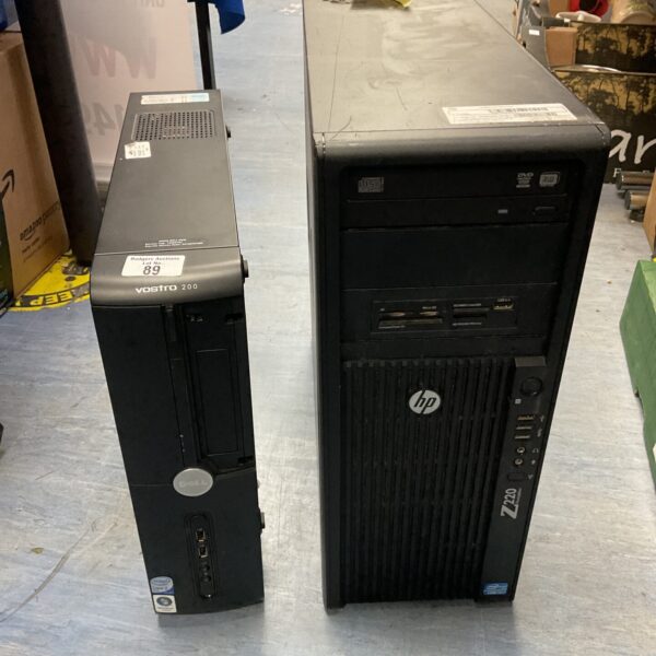 HP Z220 desktop computer tower in used condition.