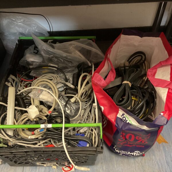 Assorted mixed cable lot for electronics and repairs.