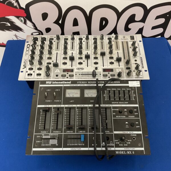 Vintage Behringer XP01 DJ mixer with HW International equaliser.