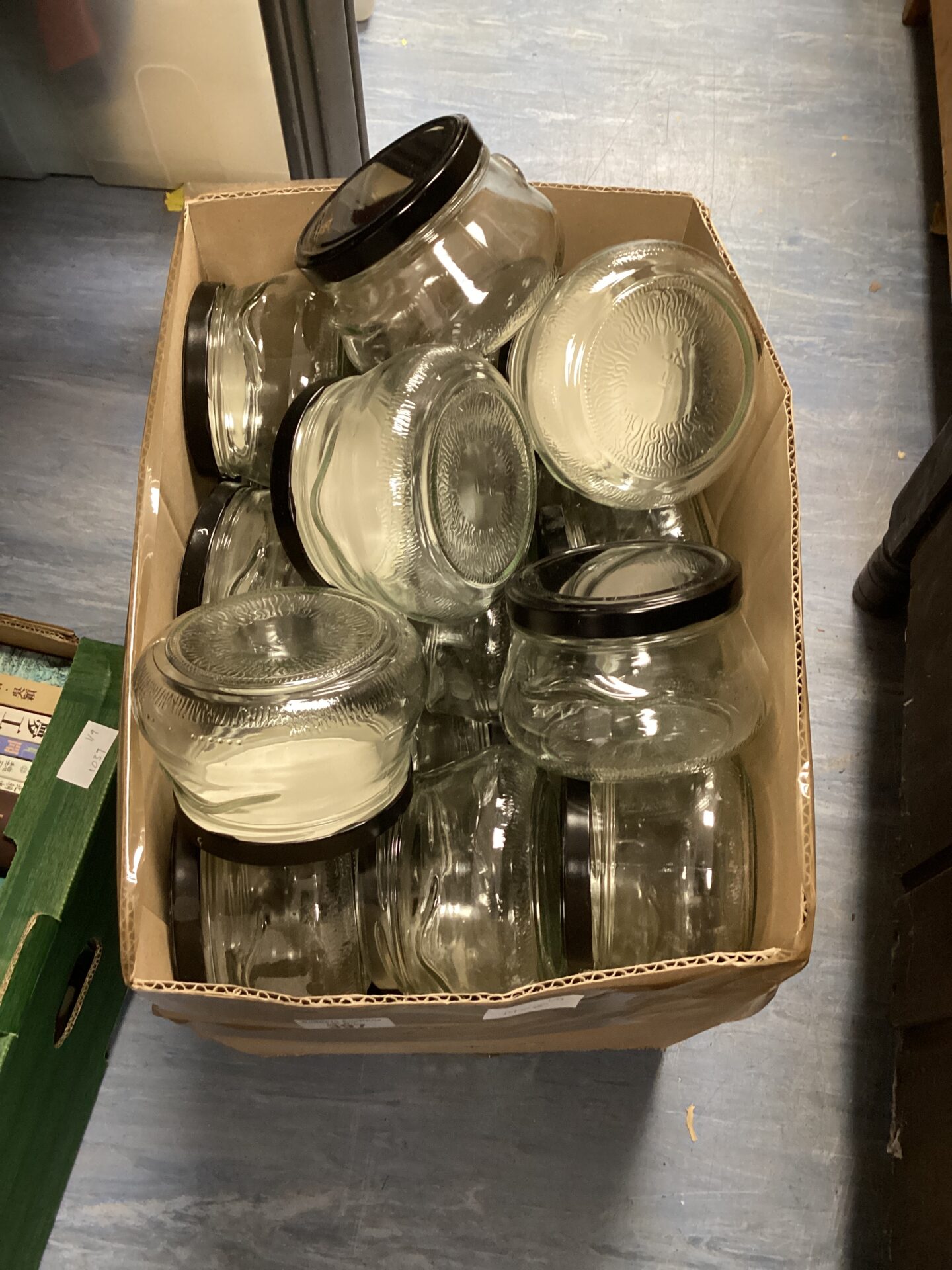 397 Box of pickling jars