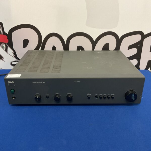 Vintage Nad stereo amplifier model 302, front view.