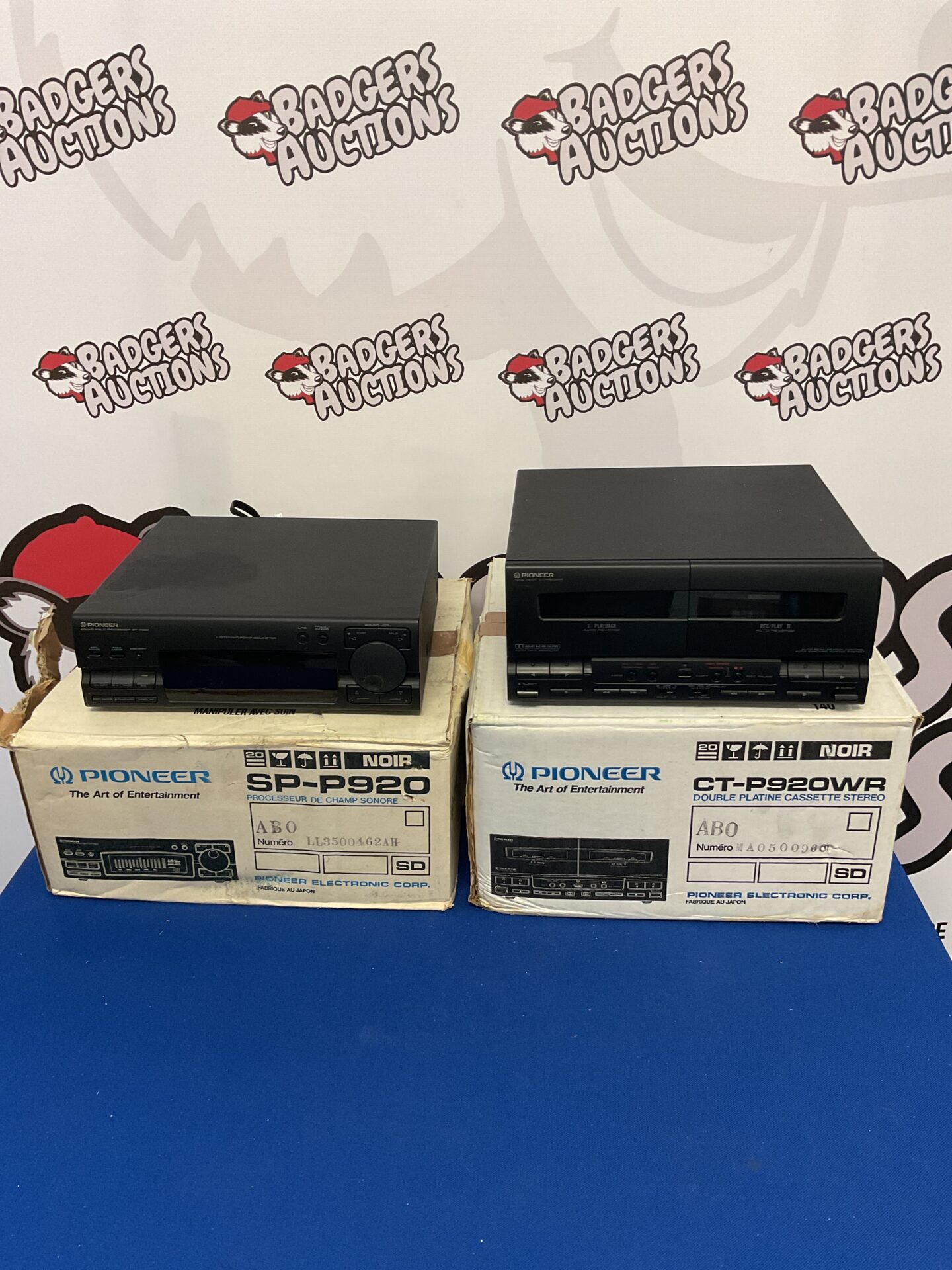 140 Pioneer ct-p920v double cassette deck & sp-p920 processor