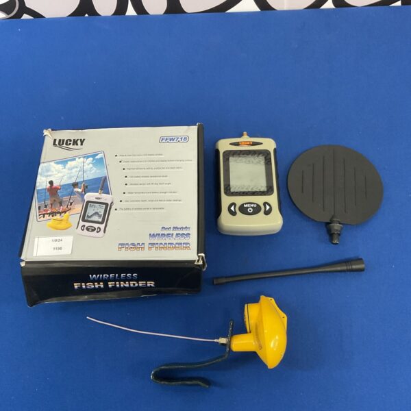 Lucky FFW718 wireless fish finder with handheld receiver.