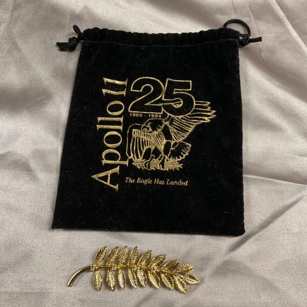 Apollo 11 olive branch replica commemorating the 25th anniversary of the moon landing.