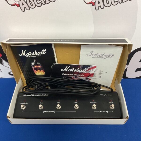 Marshall AVT Stage foot controller for guitar effects and amplifier control.
