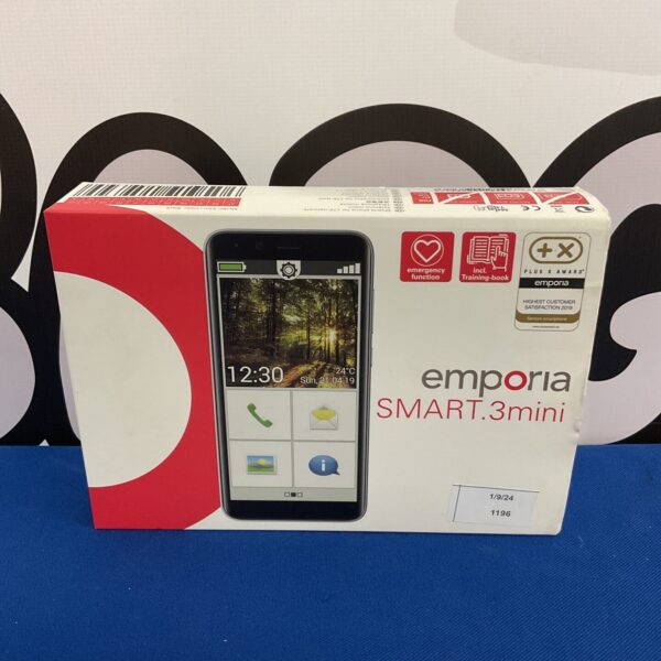 Emporia Smart 3 Mini mobile phone, front view.