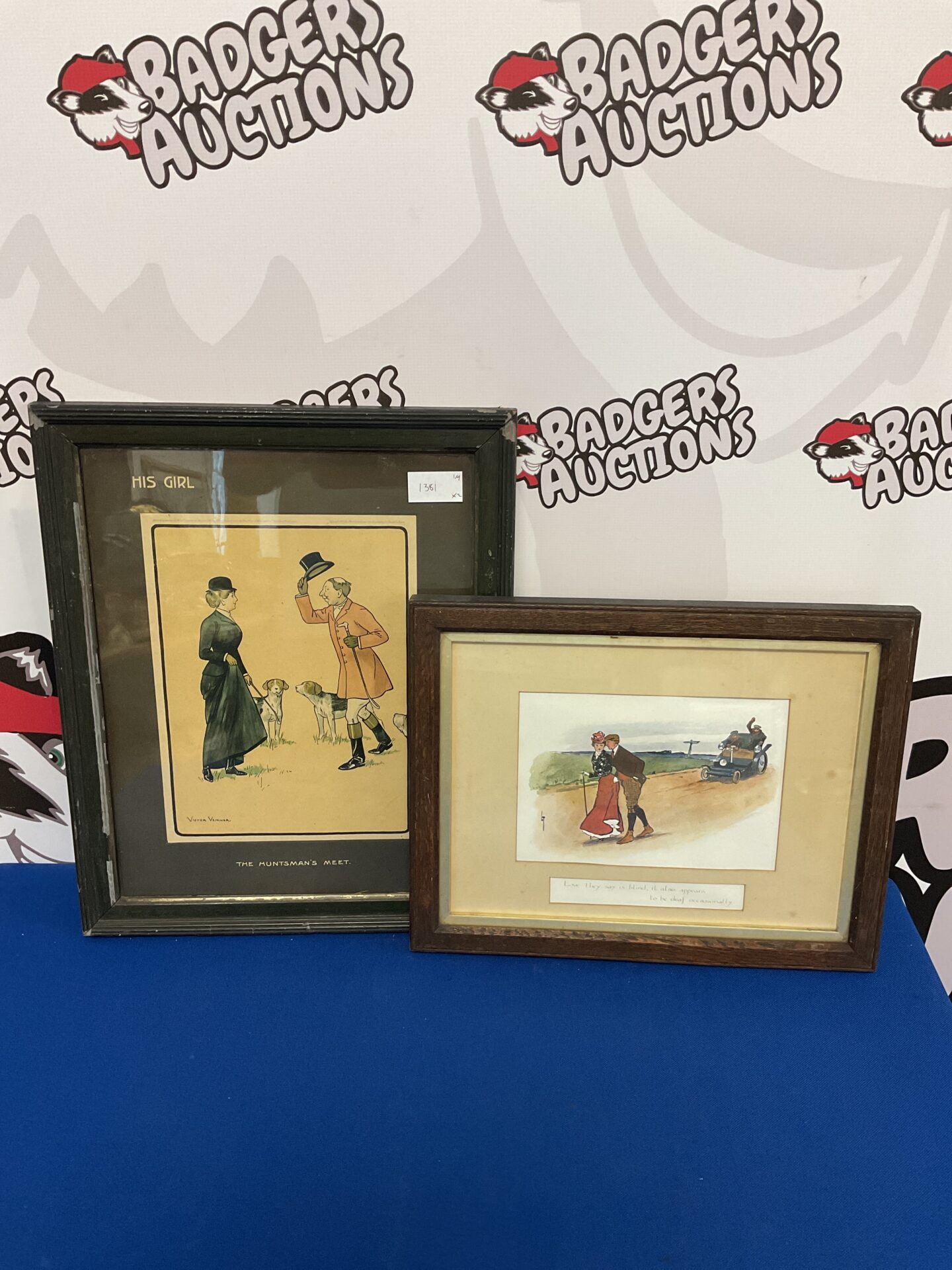 571 1905 victor venner huntsman print & humerous cartoon print