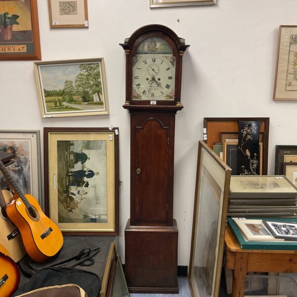 Antique grandfather clock by J n Bradford, Newton Abbott.