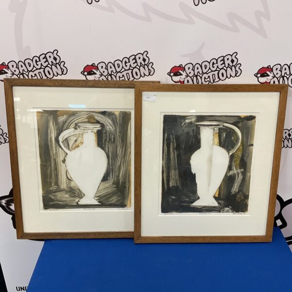 Niel Bally monochrome still life print featuring a pitcher.