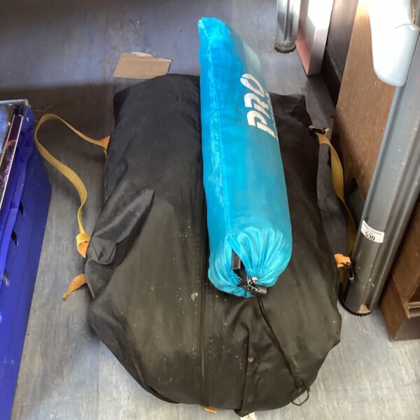 Folded Campus Toledo 2-man tent with Pro Action branding.