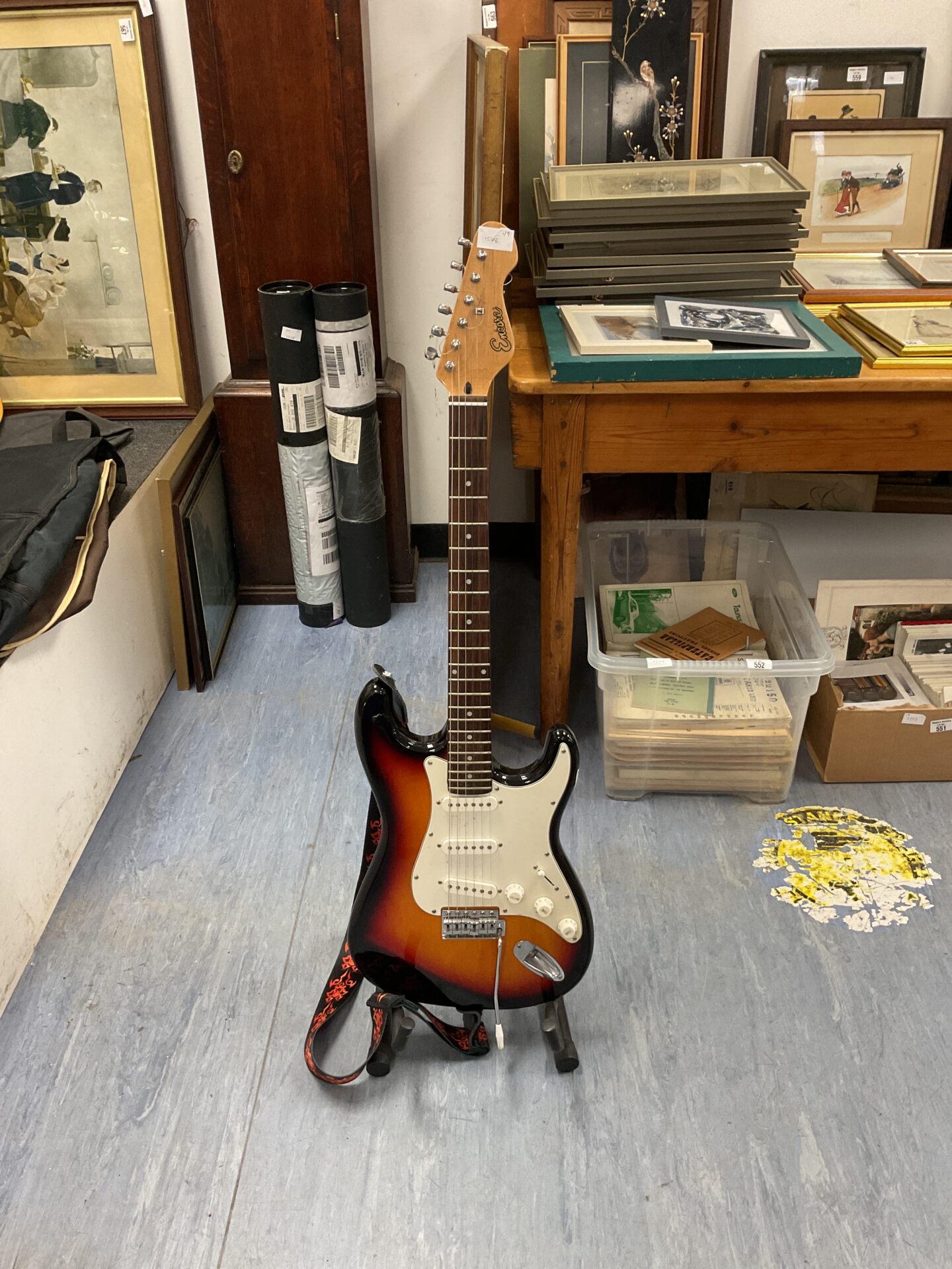 602 Encore sunburst electric guitar