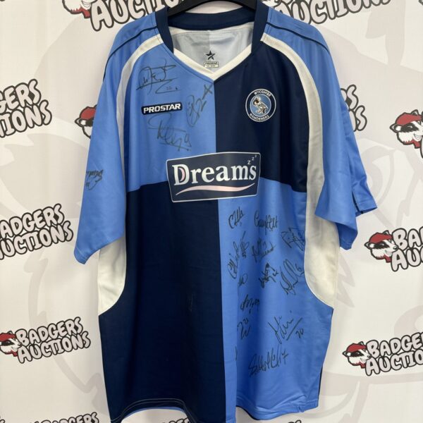 Signed Wycombe Wanderers XXL football shirt by Prostar, a collectible item.