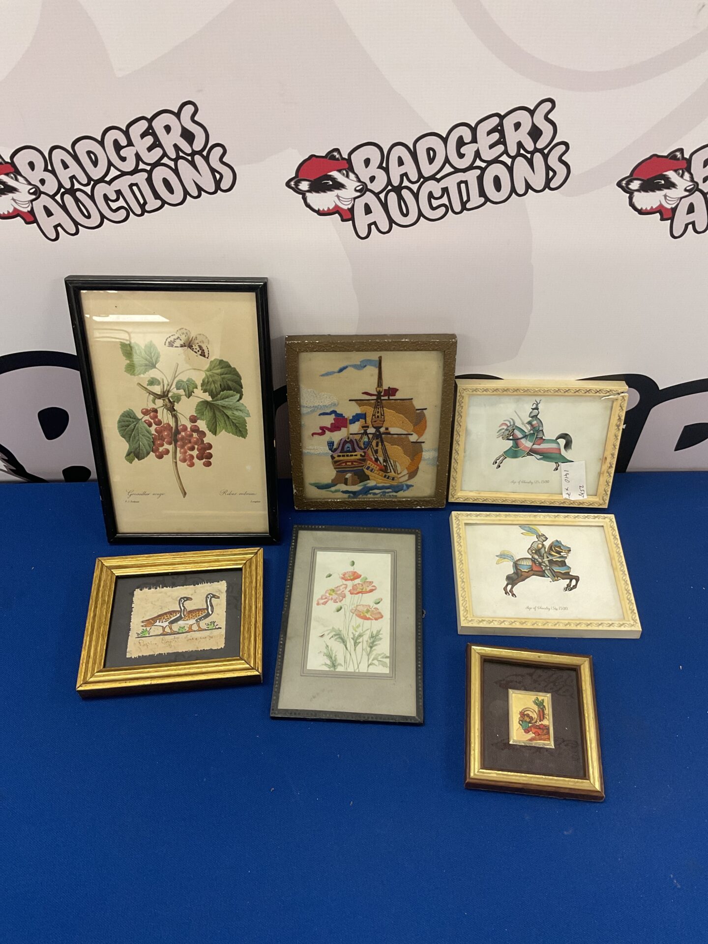 240 Selection of miniature framed prints & artworks