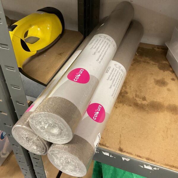 Three rolls of vintage Colours Bacau patterned wallpaper.