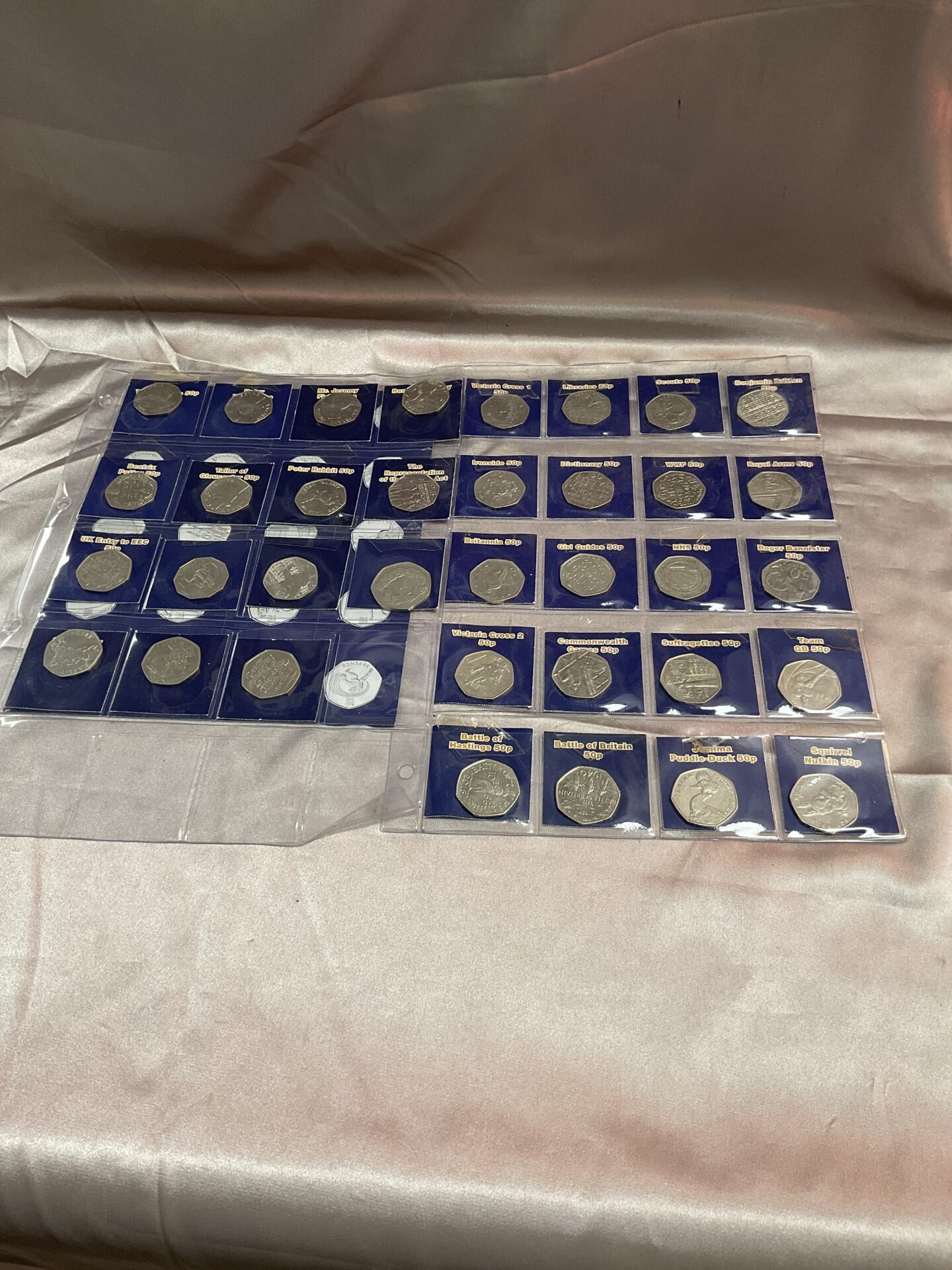 802 collection of 35 50p commemorative coins
