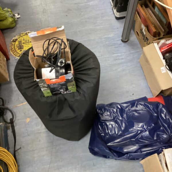 Lot of three air beds for camping and guest use.