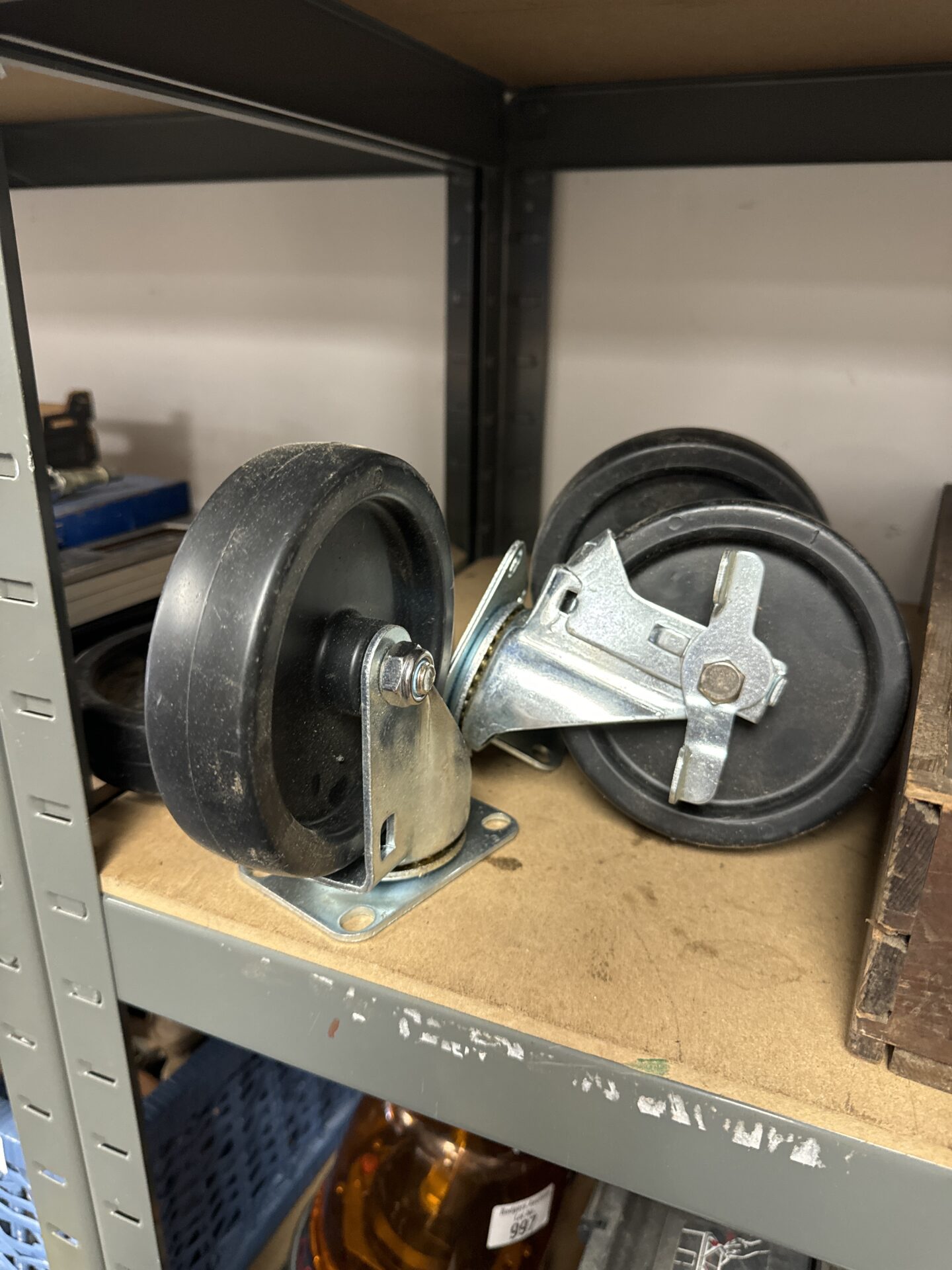 993 Four large castor wheels