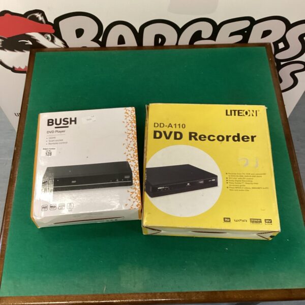 Vintage Liteon DD-A110 DVD recorder and Bush DVD player.
