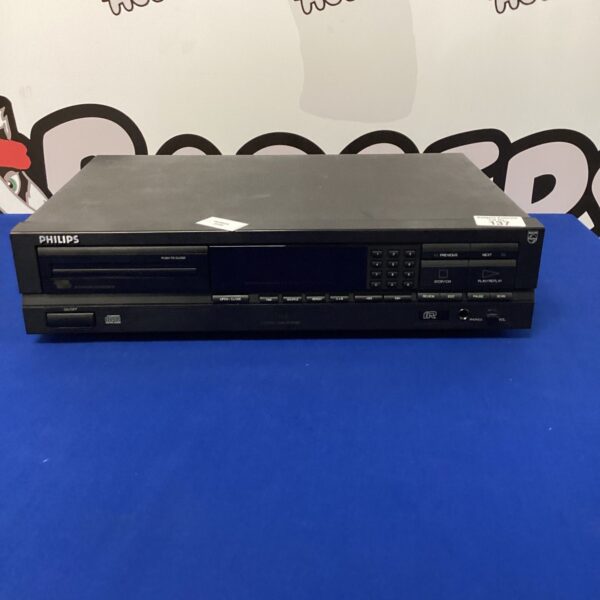 Vintage Philips CD628 CD player in black.