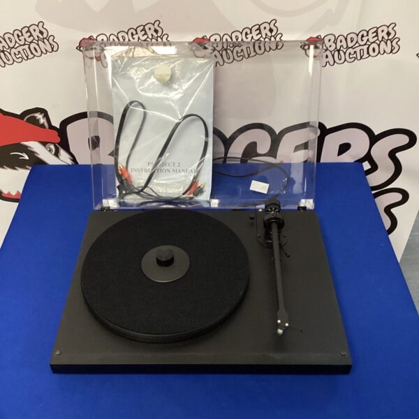 Vintage Pro-ject 2 record player turntable in used condition.