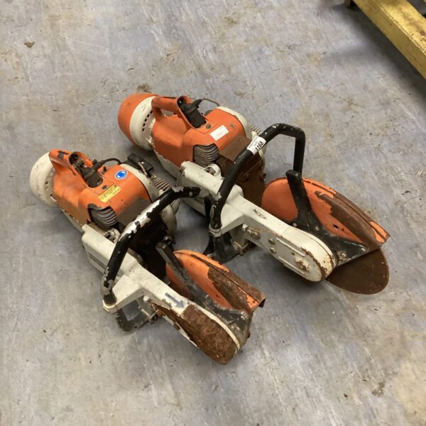 Two used Stihl TS350 disc cutters for spares and repairs.