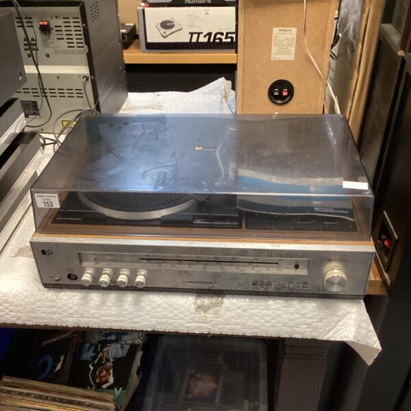 Front view of a vintage PYE stereo turntable.