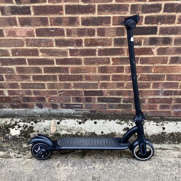 Foldable electric scooter for urban commuting and personal transport.