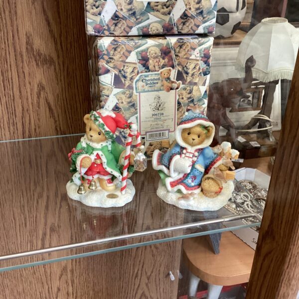 Cherished Teddy Christmas decorations, model 706701, porcelain figurines.