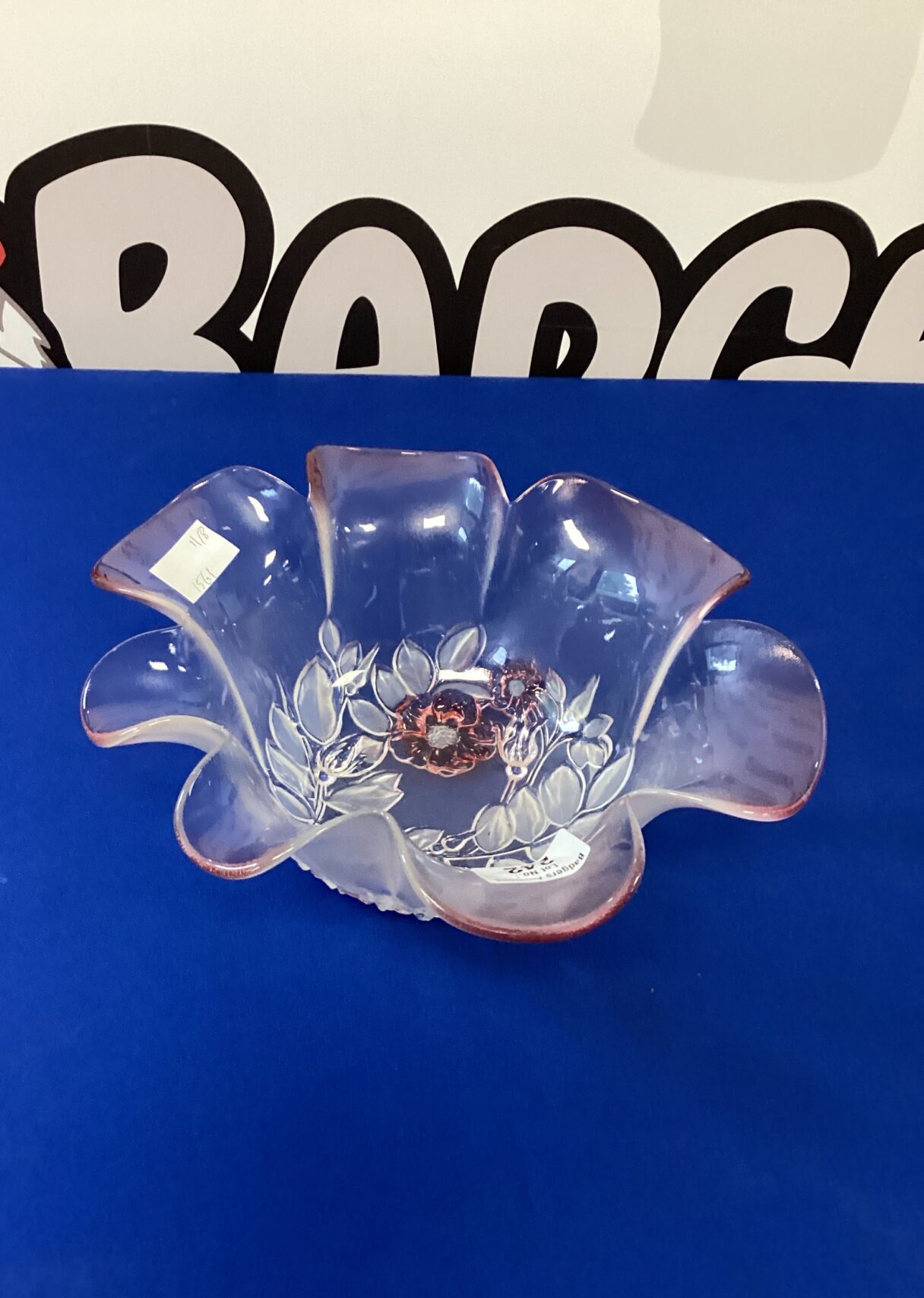 242 Mikasa pink Glass Fruit Bowl