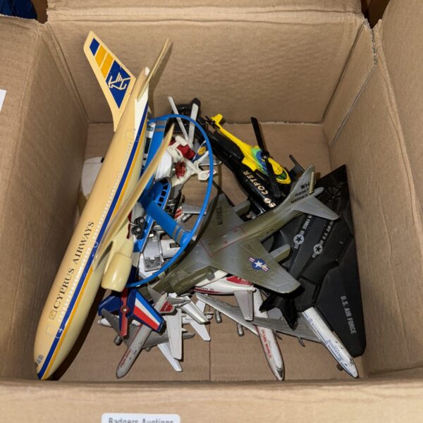 Collection of model planes and helicopters, including Cyprus Airways.