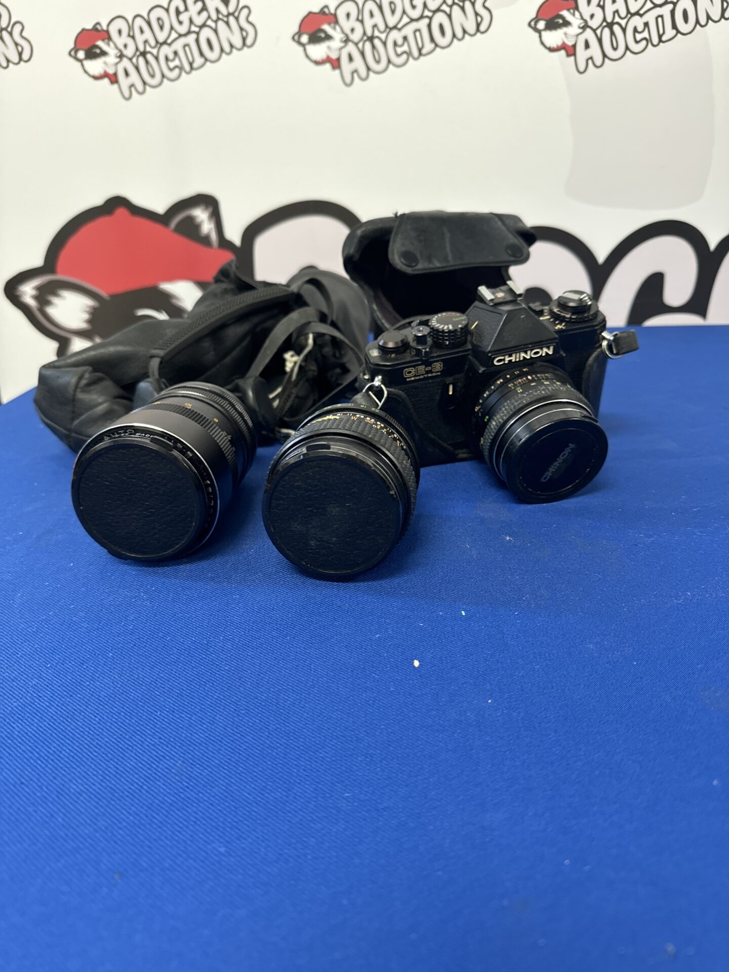 101 chinon CE-3 memotron film camera with two lenses