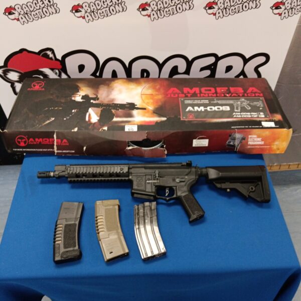 Amoeba AM-008 airsoft rifle replica, tactical design, detailed view.