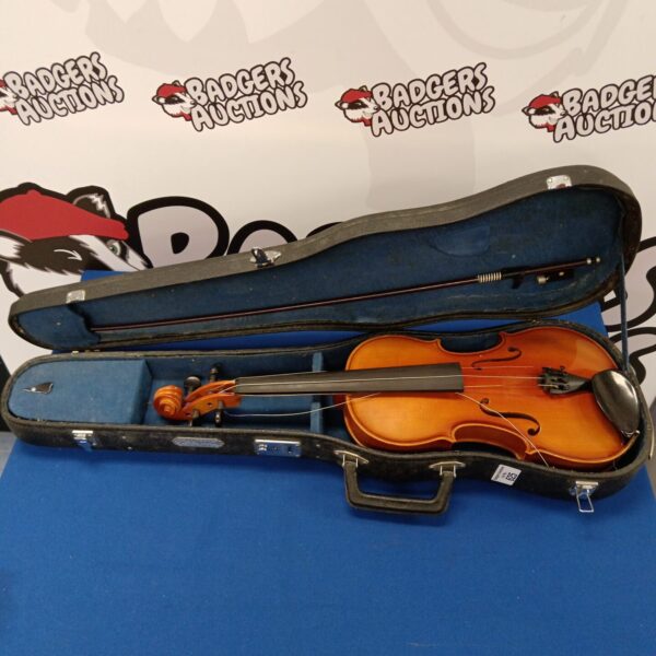 Franz Sandner German violin in its hard case.