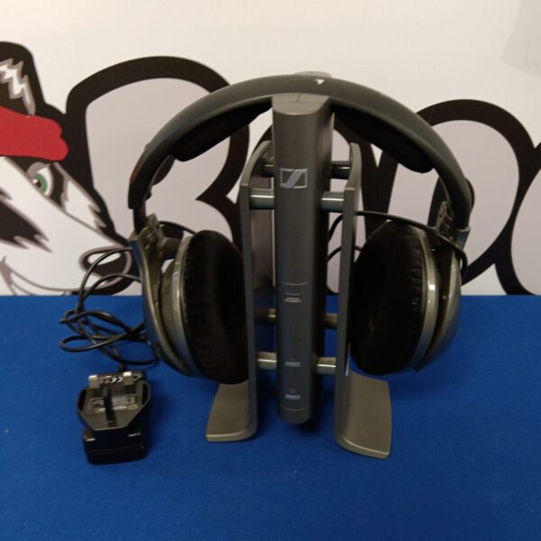 Sennheiser wireless headphones side view, over-ear audio equipment.