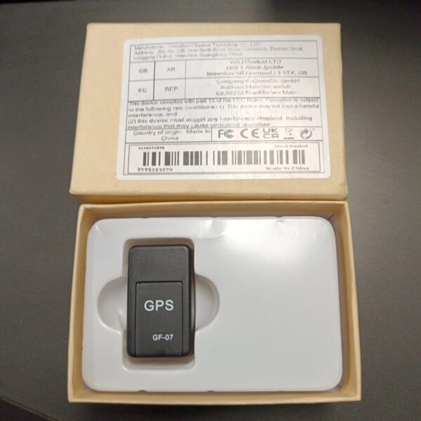 GF-07 GPS tracker device for location and security.