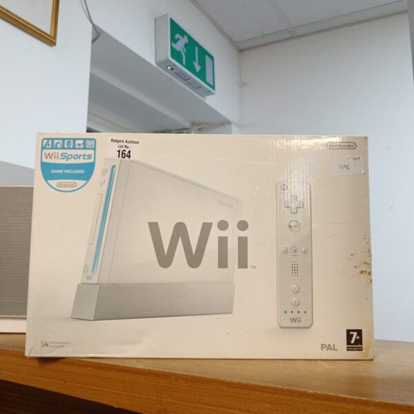 Boxed Nintendo Wii console for retro gaming collectors.