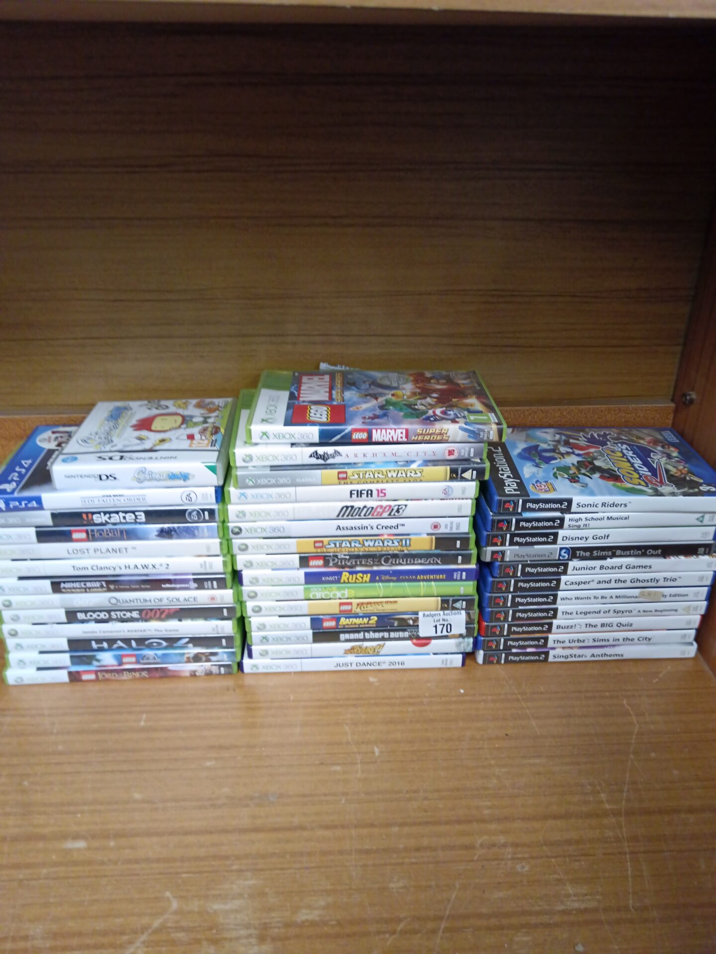 170 Collection of Xbox 360 & Sony playstation 2 games