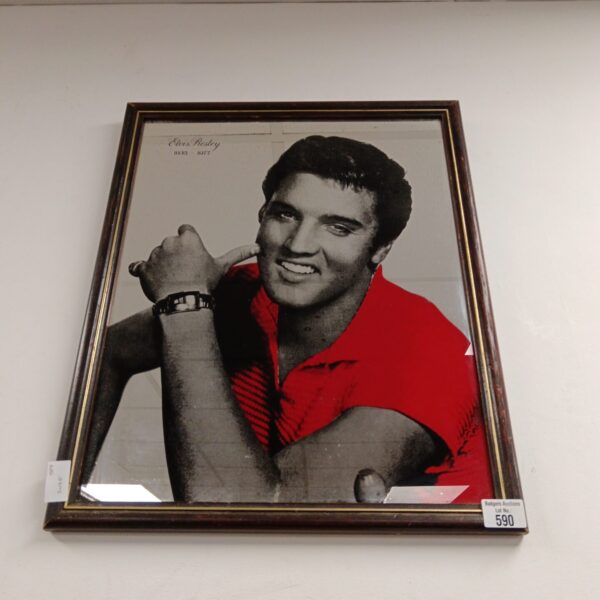 Vintage Elvis Presley pub mirror for collectors and fans.