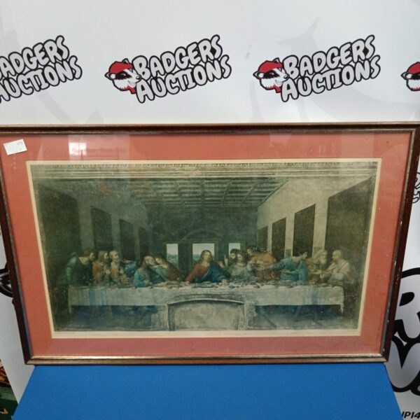 Framed Roberto Hoesch print of Leonardo da Vinci’s Last Supper.
