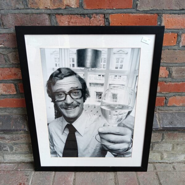 Framed vintage photograph of Michael Caine, a classic film star.