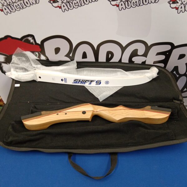 Core Archery 64 inch 24lb Shift recurve bow in protective case.
