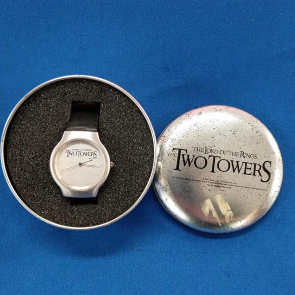 Lord of the Rings Two Towers watch in decorative tin