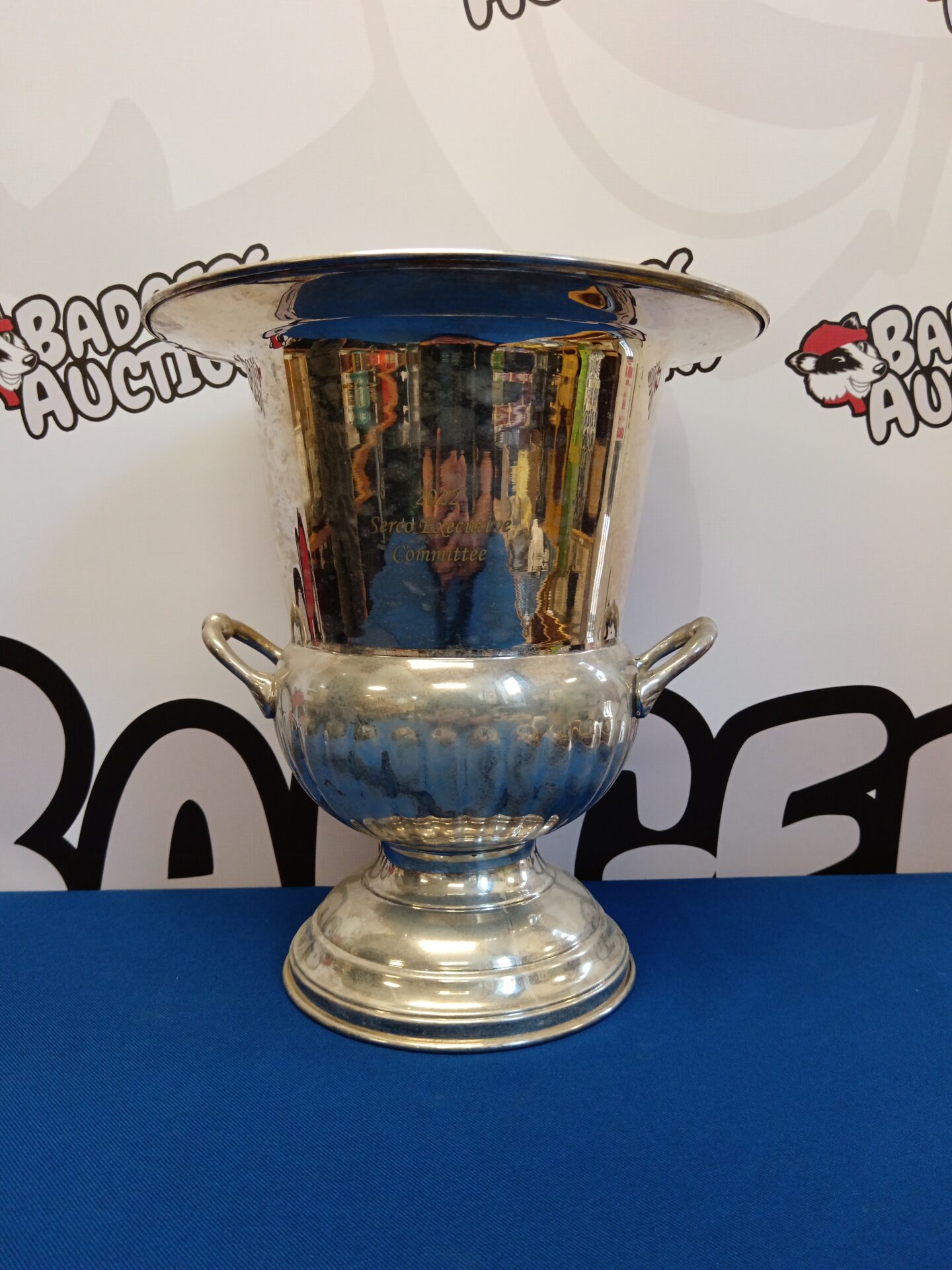 064 Sophie conran London silver plate wine cooler urn
